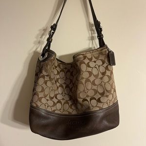 Coach Signature Canvas & Leather Tote 2156